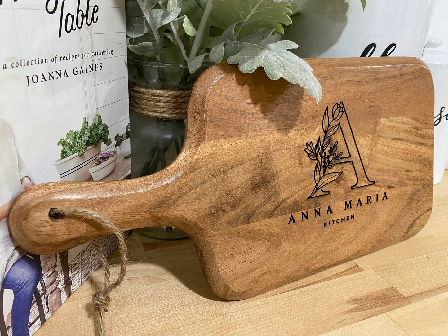 Charcuterie Board, Personalized Serving Board With Handle, Monogrammed, Personalized Cheese Board