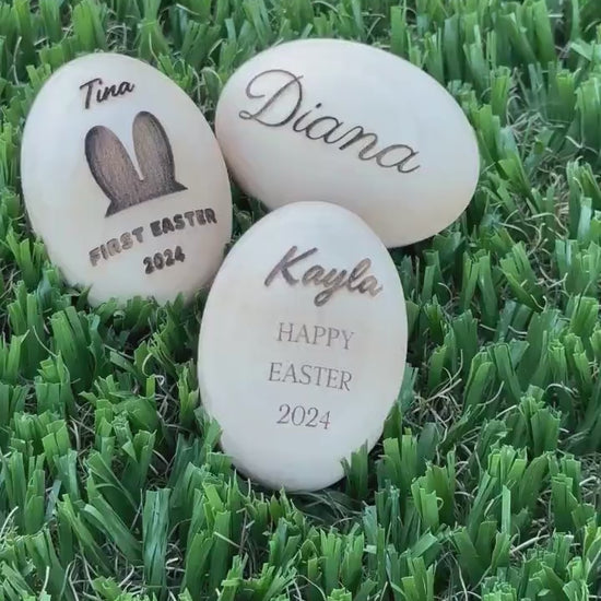 Personalized Engraved Easter Egg - Engraved Eggs, Easter Decorations, Easter Basket Decorations, Easter Egg Name Tags