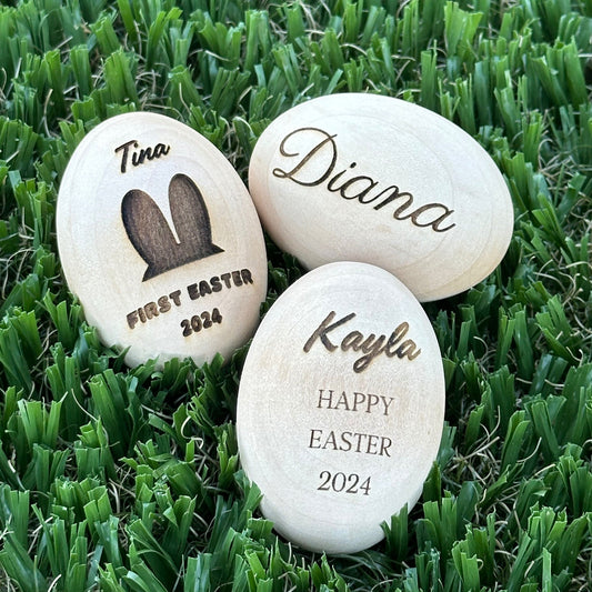 Personalized Engraved Easter Egg - Engraved Eggs, Easter Decorations, Easter Basket Decorations, Easter Egg Name Tags